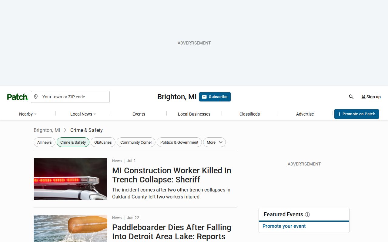 Livingston County crime news at the Patch Brighton police and fire section